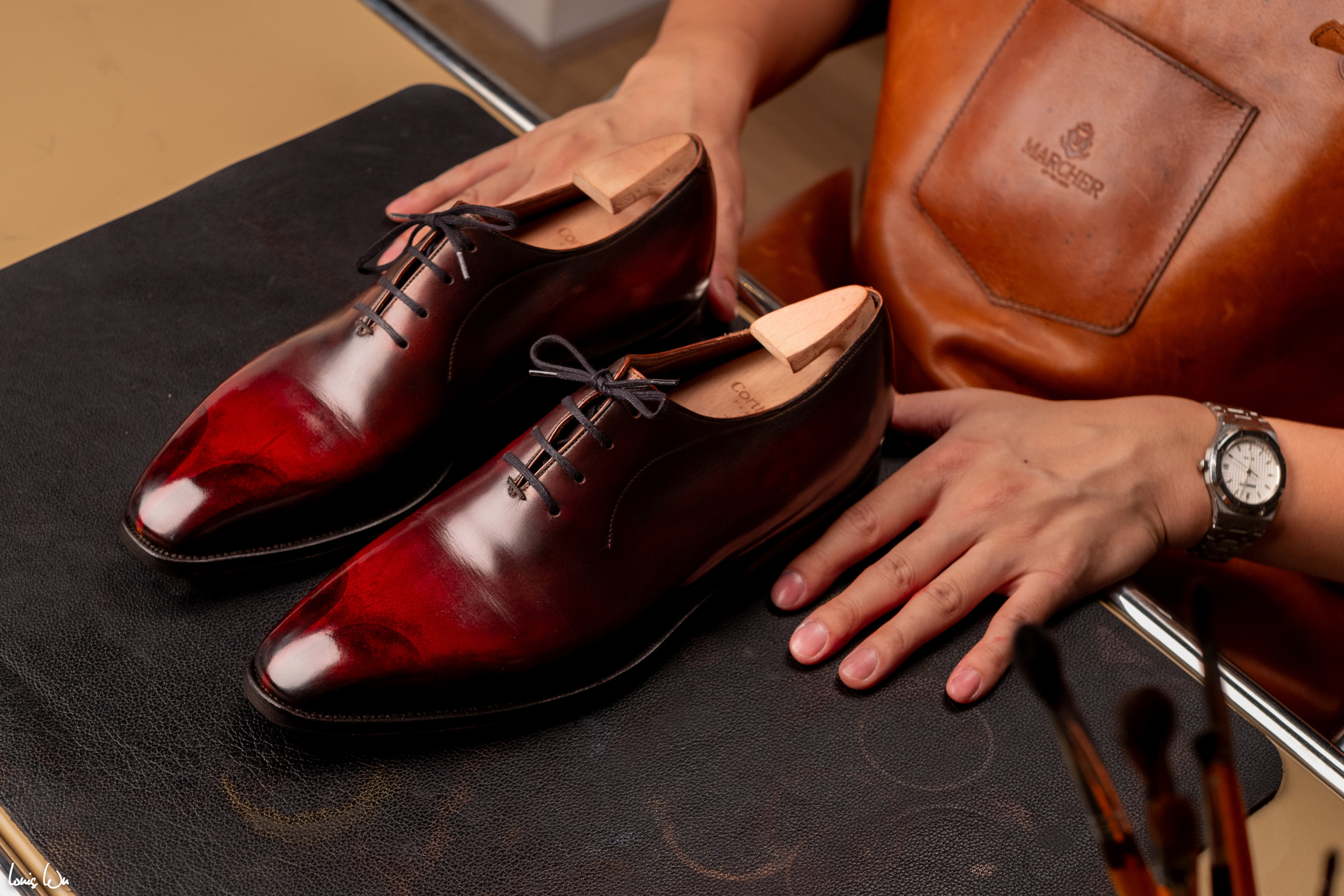 Corthay shoe selection at Marcher