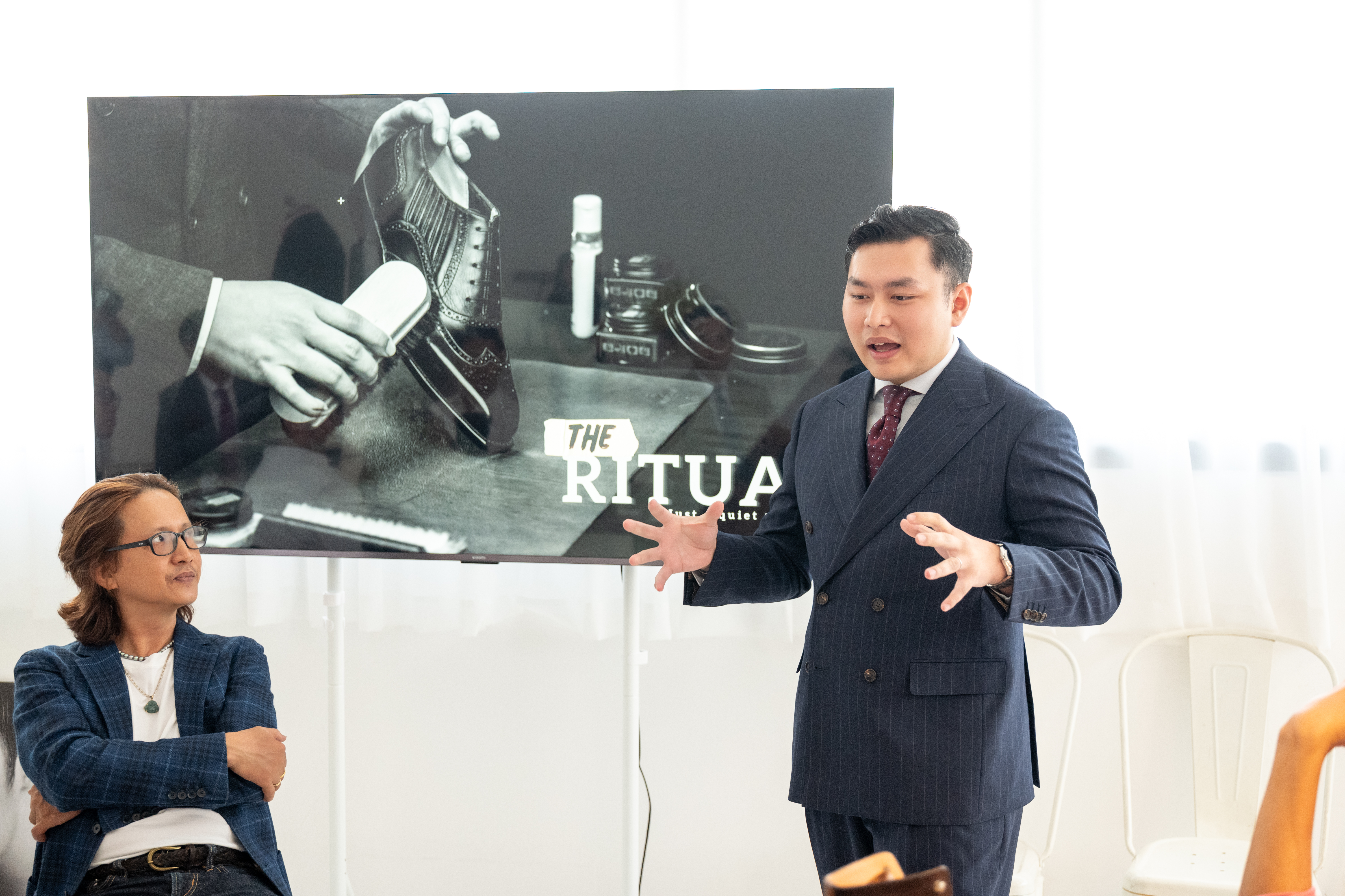 Tyler Trần presenting The Ritual workshop at Louis Wu Studio
